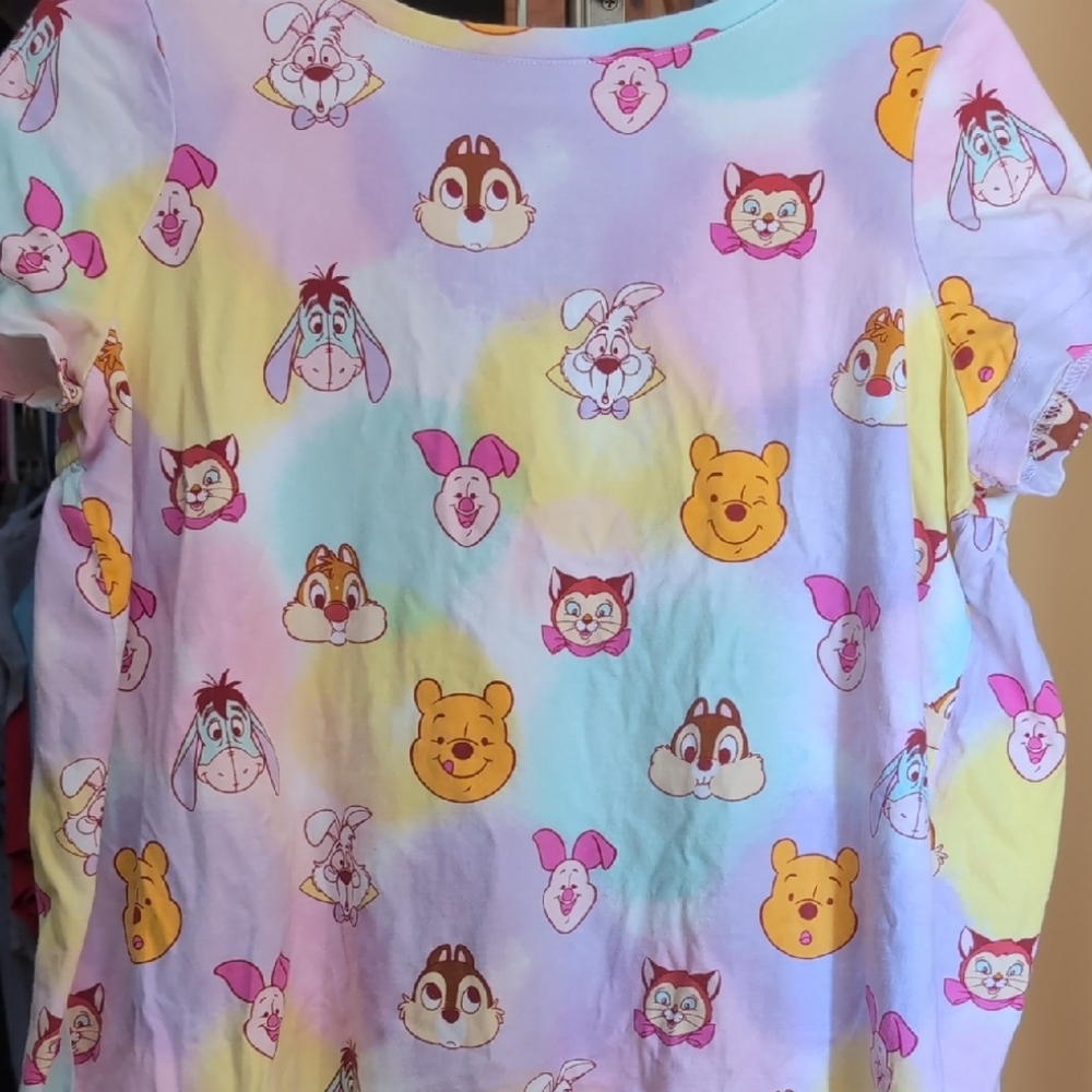 Colorful Cartoon Character T-Shirt Dress